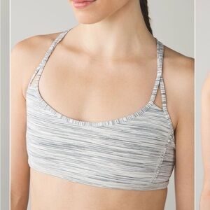 Lululemon Athletica Striped Sports Bra - Lighten Up Bra - Size 4